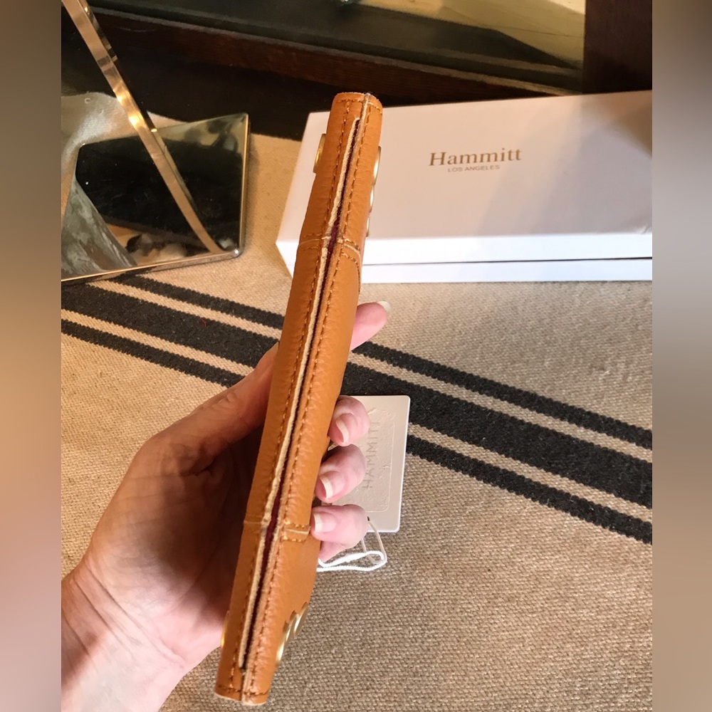 Hammitt Tan Leather Wallet with Gold Studs - Picture 4 of 12